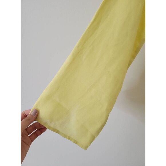 Eileen fisher Irish Liene Yellow Long Shirt M - Picture 4 of 9
